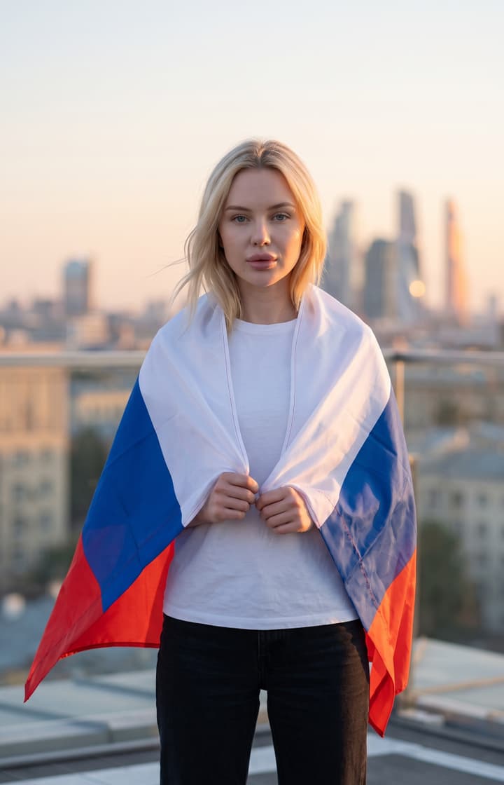 Пример результата шаблона Обвернувшись флагом своей страны