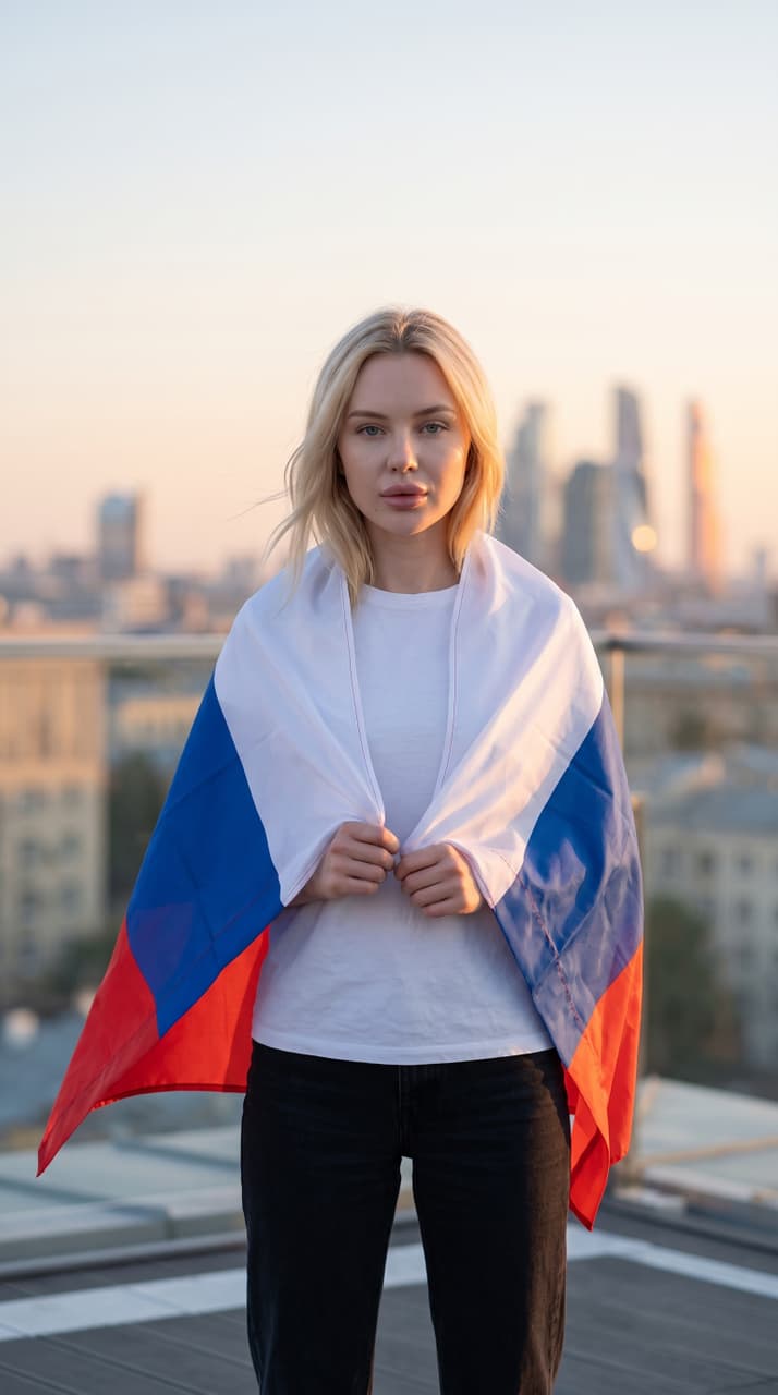 Пример результата шаблона Обвернувшись флагом своей страны
