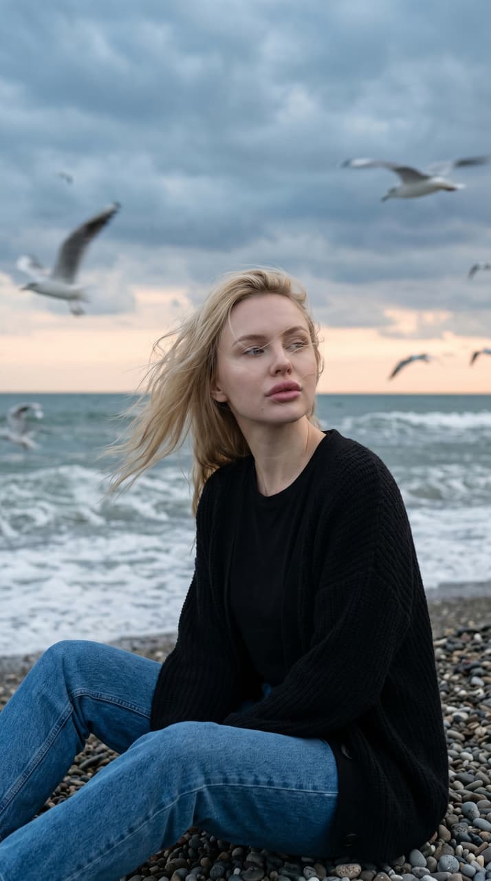 Пример результата шаблона Закат у моря