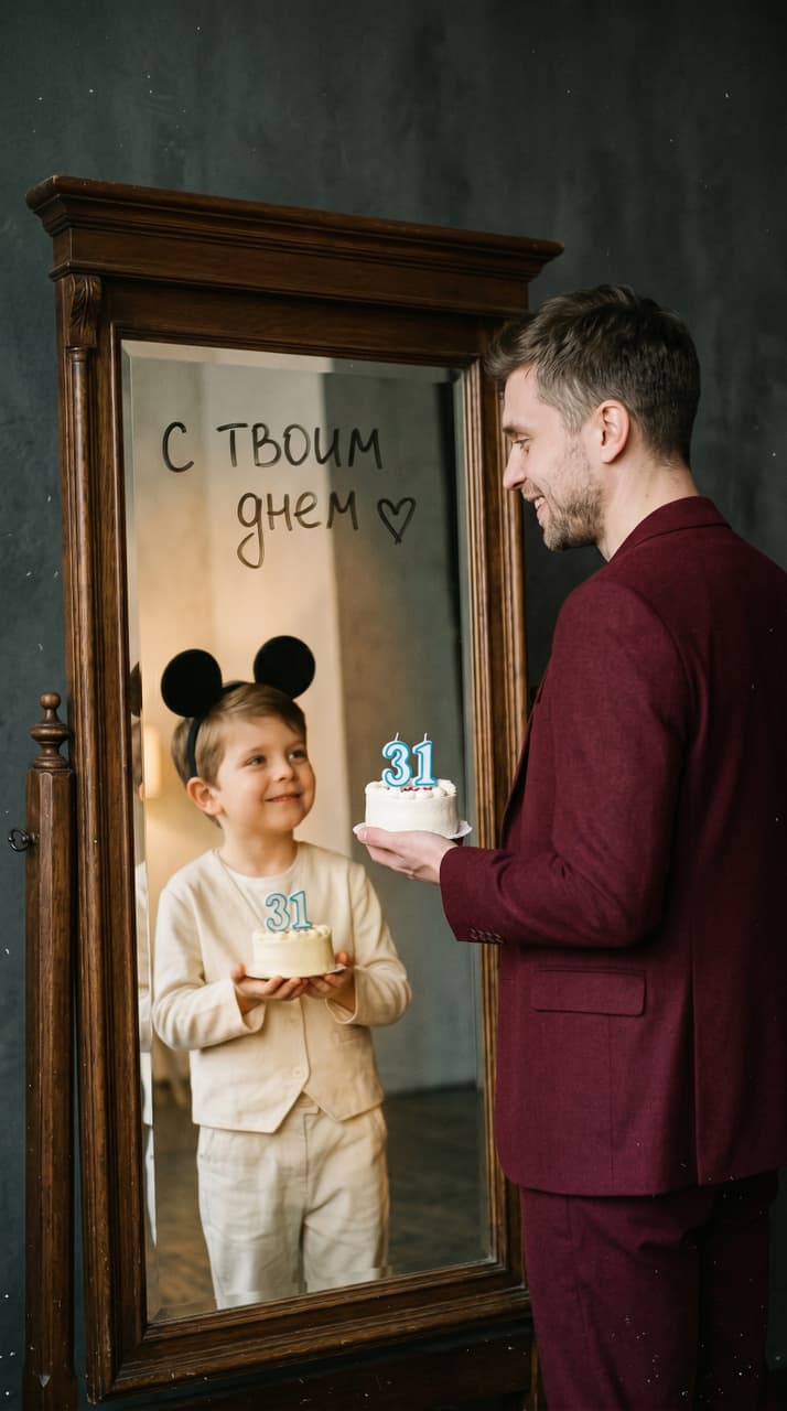 Пример результата шаблона Отражение детства в день рождения